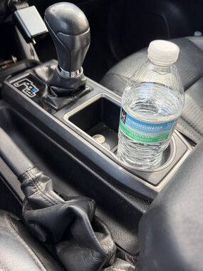 Black Center Console Cup Holder Trim for Car Interiors